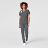 Wink W123 Women’s Mock Wrap Scrub Top(Pewter)