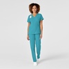 Wink W123 Women’s Mock Wrap Scrub Top(Teal Blue)