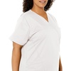 Wink W123 Women’s Mock Wrap Scrub Top(White)