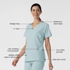 Wink W123 Women’s Stylized V-Neck Scrub Top(Sky Blue)