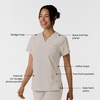 Wink Women’s Women’s Flex-n-Reach V-Neck Scrub Top(Cloud)