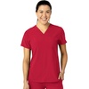 Wink Women’s Women’s Flex-n-Reach V-Neck Scrub Top(Red)