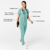 Wink Women’s Women’s Flex-n-Reach V-Neck Scrub Top(Turquoise)