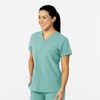 Wink Women’s Women’s Flex-n-Reach V-Neck Scrub Top(Turquoise)