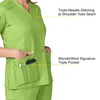Wink WonderFLEX Women’s Verity V-Neck Scrub Top(Green Apple)