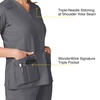 Wink WonderFLEX Women’s Verity V-Neck Scrub Top(Pewter)