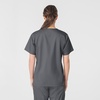 Wink WonderWORK Women’s V-Neck Scrub Top, Pewter, S
