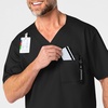 WonderWink Men’s Big Wonderwork Big Men’s V Neck Scrub Top(Black)