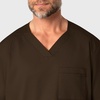 WonderWink Men’s Big Wonderwork Big Men’s V Neck Scrub Top(Chocolate)