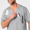 WonderWink Men’s Big Wonderwork Big Men’s V Neck Scrub Top(Grey)