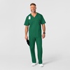 WonderWink Men’s Big Wonderwork Big Men’s V Neck Scrub Top(Hunter)