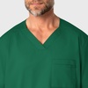 WonderWink Men’s Big Wonderwork Big Men’s V Neck Scrub Top(Hunter)