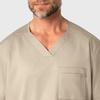 WonderWink Men’s Big Wonderwork Big Men’s V Neck Scrub Top(Khaki)