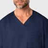 WonderWink Men’s Big Wonderwork Big Men’s V Neck Scrub Top(Navy)