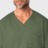 WonderWink Men’s Big Wonderwork Big Men’s V Neck Scrub Top(Olive)