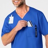 WonderWink Men’s Big Wonderwork Big Men’s V Neck Scrub Top(Royal)