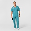 WonderWink Men’s Big Wonderwork Big Men’s V Neck Scrub Top(Teal Blue)