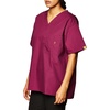 WonderWink Men’s The Alpha Unisex V-Neck Scrub Top, Wine, Large