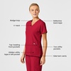 WonderWink W123 Women’s Stylized V-Neck Scrub Top — Red, 1X