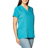 WonderWink Women’s Scrubs Four Way Stretch Sporty V-Neck Top, Real Teal, Small