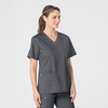 WonderWink womens Plus-size Wonderwork V-neck Top medical scrubs shirts, Pewter, XX-Large US