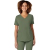 WonderWink womens Renew Women’s V-neck Top Medical Scrubs, Olive, Medium US