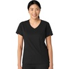 Wink Boundless Women’s 2-Pocket V-Neck Scrub Top(Black)