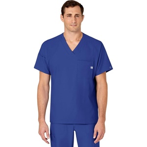 WINK W123 Men’s V-Neck Scrub Top(Galaxy Blue)