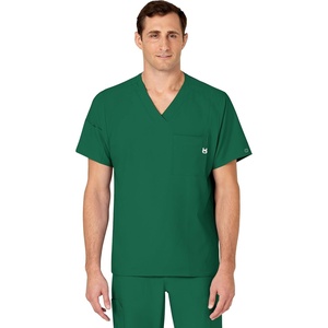 WINK W123 Men’s V-Neck Scrub Top(Hunter)