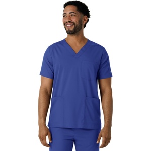 Wink Boundless Men’s Multi Pocket V-Neck Scrub Top(Galaxy Blue)