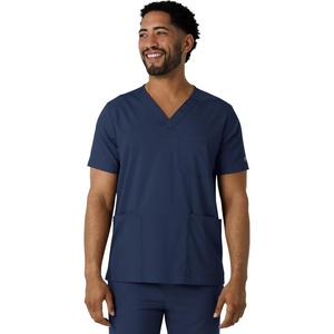 Wink Boundless Men’s Multi Pocket V-Neck Scrub Top(Navy)