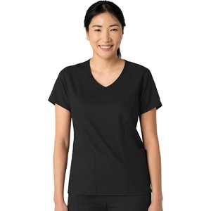 Wink Boundless Women’s 2-Pocket V-Neck Scrub Top(Black)