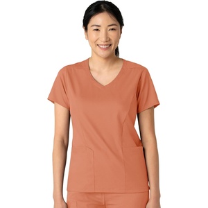 Wink Boundless Women’s 2-Pocket V-Neck Scrub Top(Terracotta)