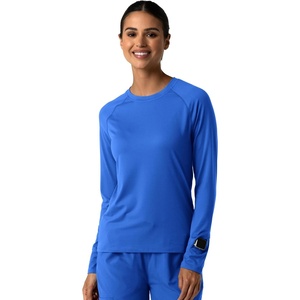 Wink Layers Women’s Watch Window Long Sleeve Underscrub Top(Royal)