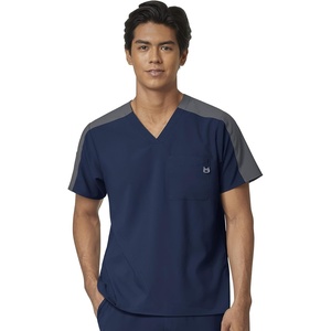 Wink Men’s Men’s Colorblock Scrub Top(Navy)