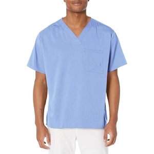 Wink Men’s Men’s V-Neck Scrub Top(Ceil Blue)