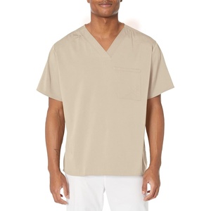 Wink Men’s Men’s V-Neck Scrub Top(Khaki)