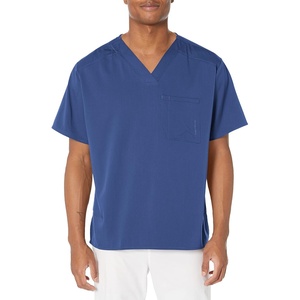 Wink Men’s Men’s V-Neck Scrub Top(Navy)