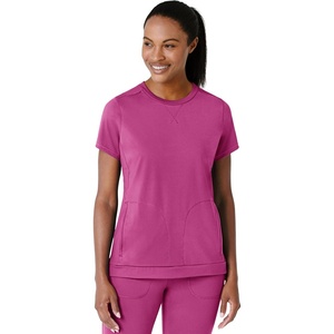 Wink Renew Women’s Flex-n-Reach Crew Neck Scrub Top(Raspberry)