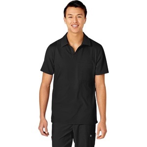 Wink W123 Men’s Collar Scrub Top(Black)