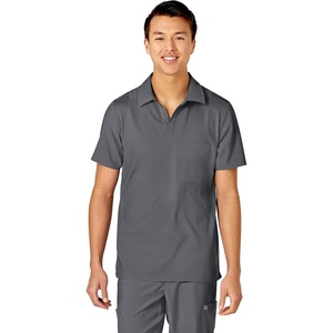 Wink W123 Men’s Collar Scrub Top(Pewter)