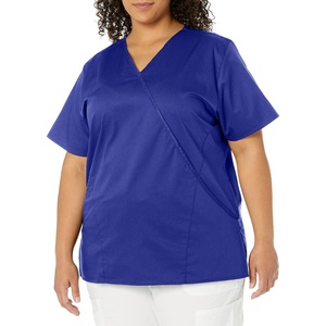 Wink W123 Women’s Mock Wrap Scrub Top(Galaxy Blue)
