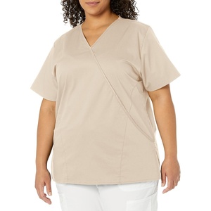 Wink W123 Women’s Mock Wrap Scrub Top(Khaki)