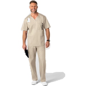 WonderWink Men’s Big Wonderwork Big Men’s V Neck Scrub Top(Khaki)