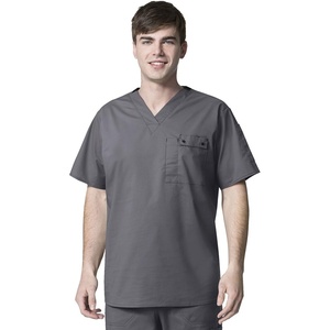 WonderWink Men’s Wonderflex Honor Scrub Top(Pewter)