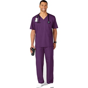 Wink WonderWORK Scrubs for Men, Cargo Scrub Pants(Eggplant)