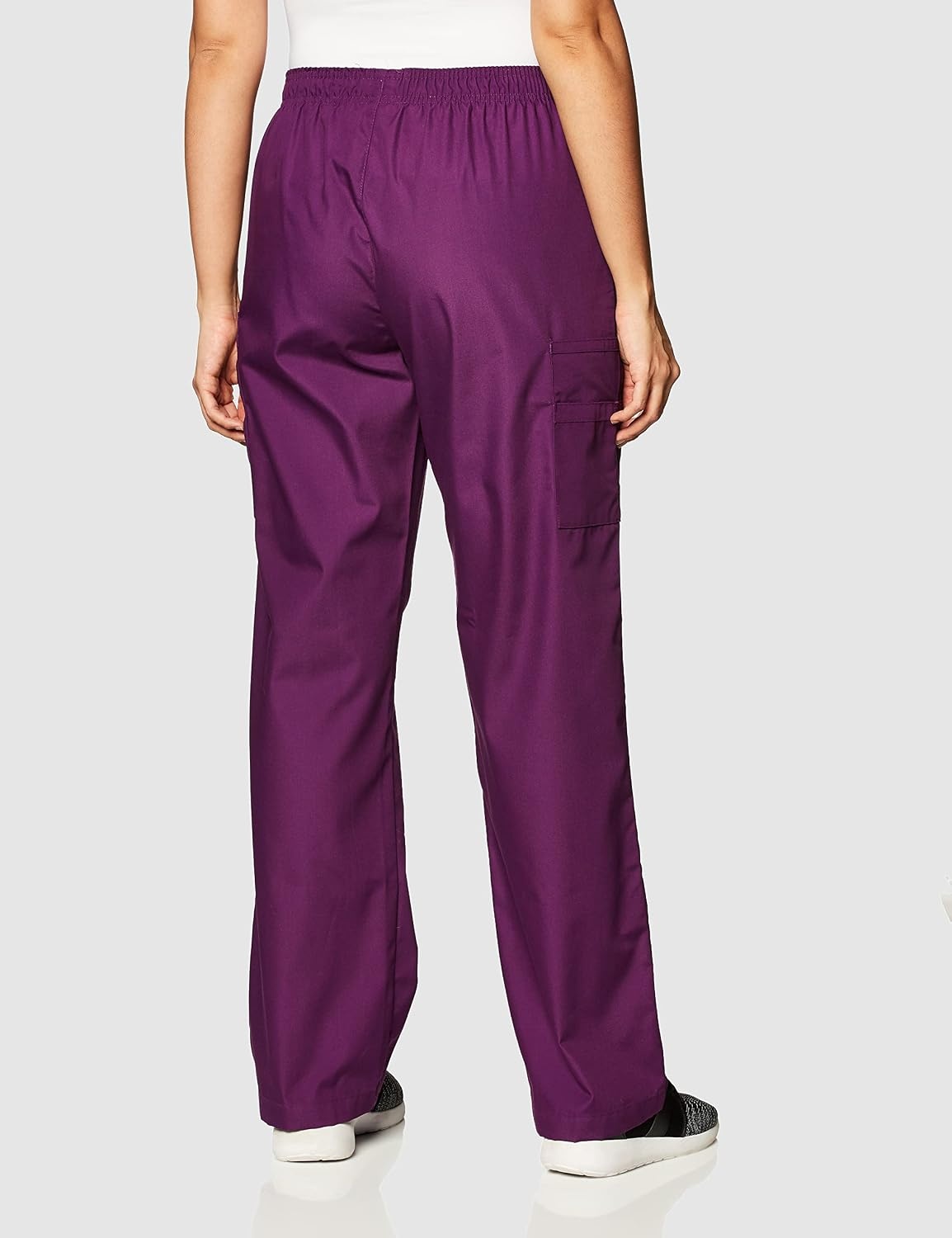 image:imageWINK Origins Quebec Womens Full Elastic Cargo Scrub PantEggplant