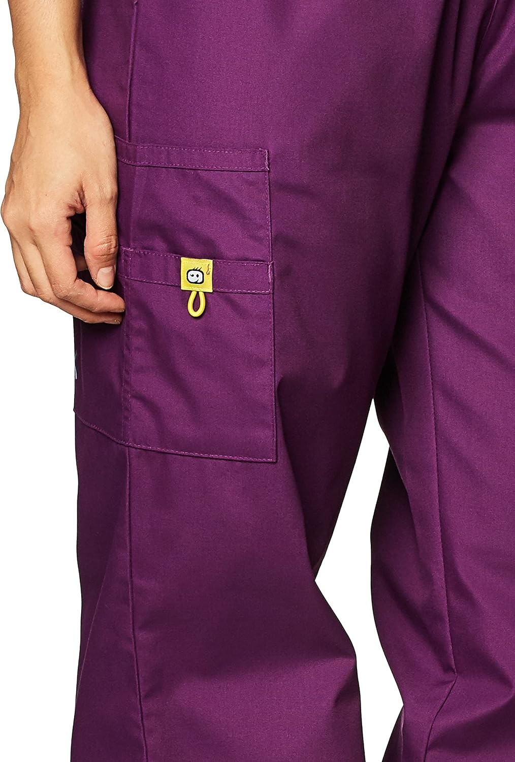 image:imageWINK Origins Quebec Womens Full Elastic Cargo Scrub PantEggplant