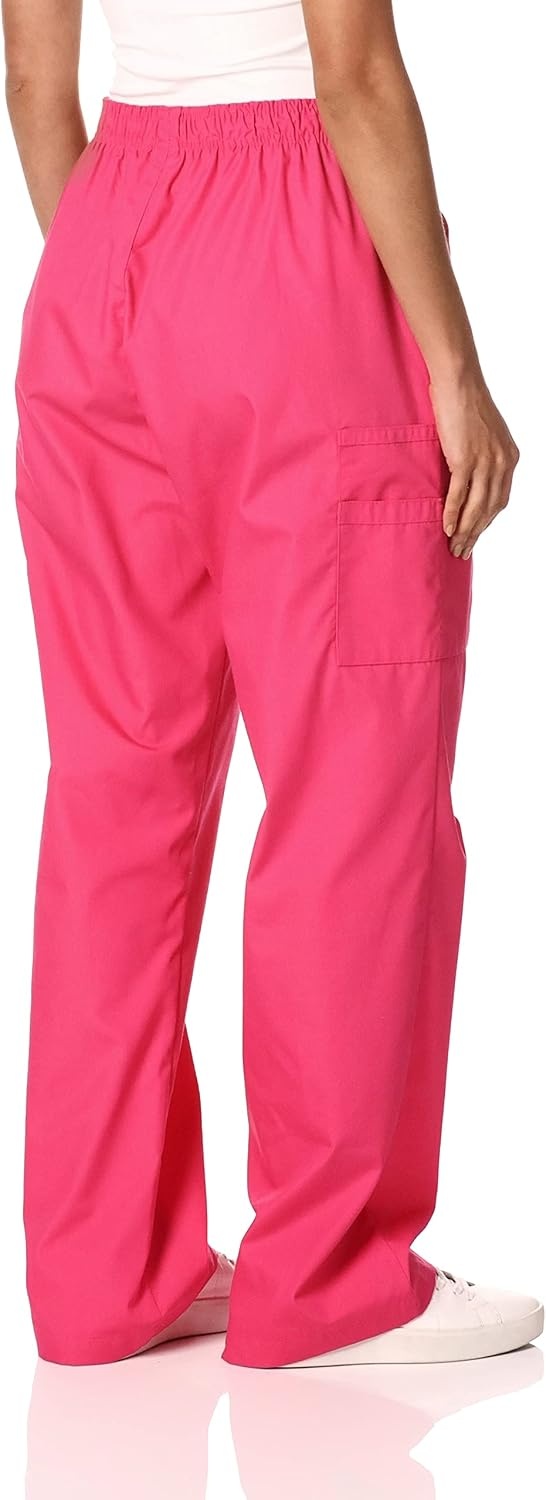 image:imageWINK Origins Quebec Womens Full Elastic Cargo Scrub PantHot Pink