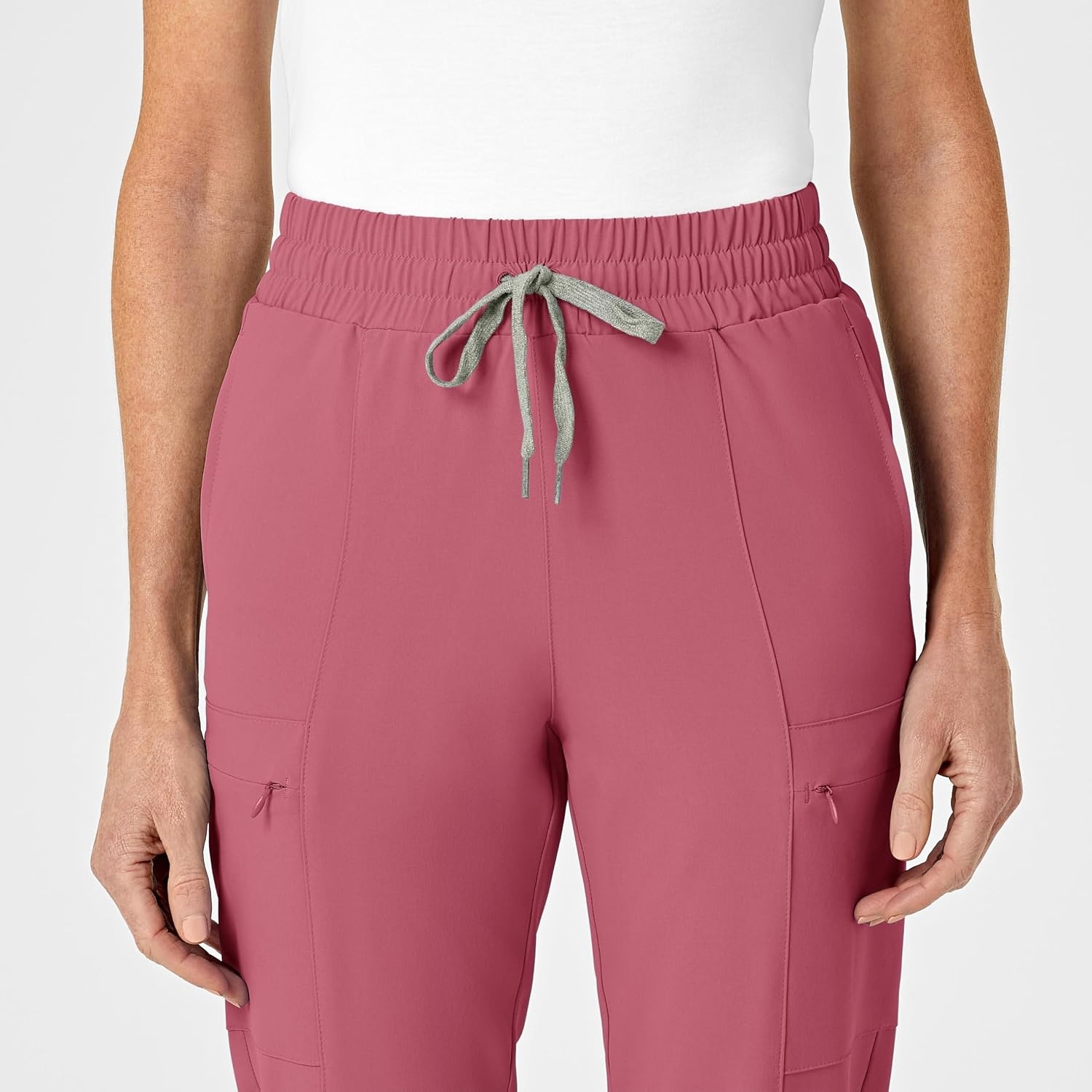 image:imageWINK Renew Womens High Waist Slim Leg Scrub PantRosebud